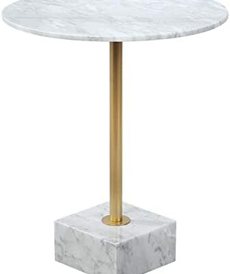 Petite table d'appoint table basse moderne table d'appoint en marbre art moderne blanc rond petite table basse table de chambre salon table de chevet fin décoration table à manger