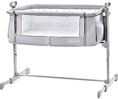 Kinderkraft NESTE co-lit, 2 en 1, lit d'appoint, lit de voyage, gris clair