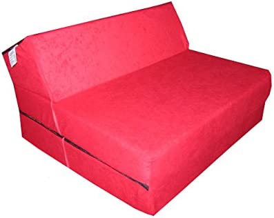 Natalia Spzoo Youth Matelas Lit Pliable Futon Fauteuil Options de Couleur - Longueur 160cm (Rouge)