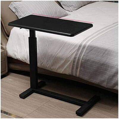 Table de chevet pour ordinateur portable paresseux Table d'appoint portable de bureau Rangement parfait Table de chevet pliante facile (Couleur: Noir Taille: Courbé) (Noir droit)