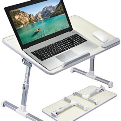 Table de chevet réglable Neetto (grande), support de bureau portable, plateau de petit-déjeuner pliant, support pour ordinateur portable et plateau de lecture pour enfants - TB101L