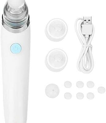 Aspirateur nasal pour bébé, design 2 en 1 ventouse électrique dissolvant de points noirs avec 5 niveaux d'absorption de la lumière apaisante pour les nouveau-nés et les bébés (bleu)