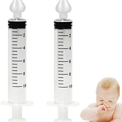 JeoPoom Seringue nasale pour bébé 10 ml[2 Pièces]Laveuse nasale de seringue, irrigateur nasal de seringue de nouveau-né d'enfant en bas âge