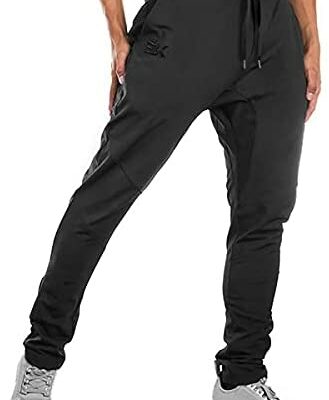 BROKIG Pantalon de jogging décontracté à double poche pour homme