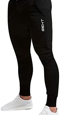 Ni_ka Homme Slim Casual Stretch Léger Jogging Randonnée Pantalon Élastique Sports Yoga Pantalon Été Avec Poches Noir Rouge