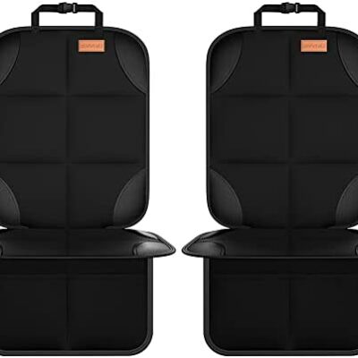 Smart eLf Set-2 Protecteur de siège de voiture, protecteur de siège de voiture pour enfant - Protège le rembourrage du siège de voiture, compatible ISOFIX, taille universelle, avec sac de rangement