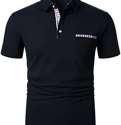 AIIODI Polos Homme Manches Courtes Mode Casual Check Golf Tennis Polos Coton