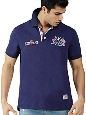 Extreme Pop Polo en piqué pour homme brodé à manches courtes en coton 7 couleurs disponibles en stock au Royaume-Uni