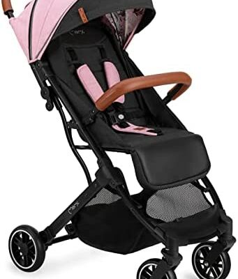 Poussette MOMI Estelle pour 6 mois à 15 kg, 105 x 51 x 75 cm, pliable à 65 x 51 x 21 cm, rose, 7,5 kg, 1 pièce