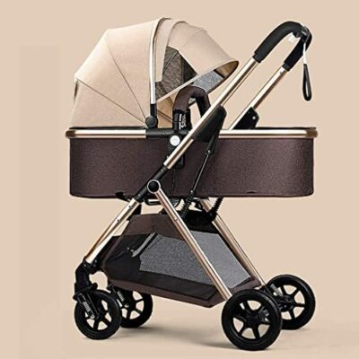 Poussette portable MingrXieh - Poussette légère pour nouveau-né, fauteuil inclinable pliable avec amortisseur (couleur : kaki) (couleur : kaki)