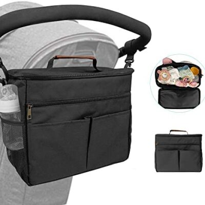 Sacs de rangement pour poussette et poussette Sacs de rangement pour couches Accessoires de poussette de maternité avec porte-gobelets