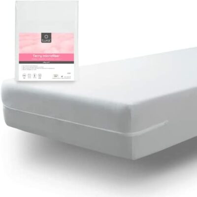 Tural - Housse de matelas élastique en mousse microfibre au toucher soyeux.Taille 60x120cm | Protège-matelas avec fermeture éclair | Pour matelas d'une épaisseur de 15 cm