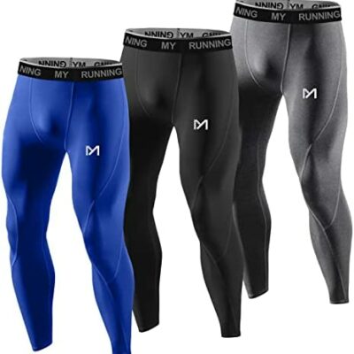 MEETYOO Legging, Pantalon de Jogging et Collant de Compression Homme Cool and Dry Fitness Musculation Bas Respirant pour Course à Pied Jogging Cyclisme Course à Pied