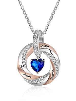 Collier Femme Coeur Personnalisé 3 Prénoms