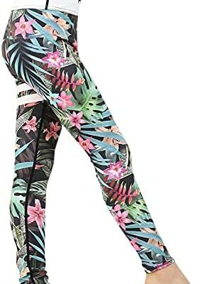 LAOSU Leggings pour femmes filles pantalons extensibles Leggings Yoga pantalons imprimés taille haute pantalons de survêtement décontractés brique Yoga liège