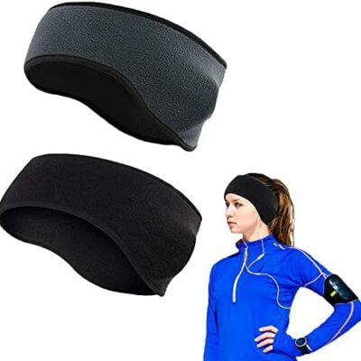 Bandeau de sports d'hiver pour homme et femme, bandeau de sport, cache-oreilles de sport, 2 bandeaux de sport chauds pour le jogging, la randonnée et le cyclisme.