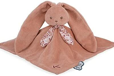 Kaloo - Lapinoo - Doudou lapin - peluche bébé - terre cuite - carré 30 x 30 cm - coton bimatière et velours côtelé très doux - coffret cadeau - dès la naissance, K972208