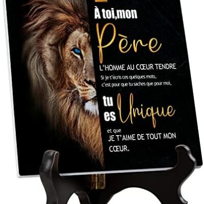 Plaque cadeau papa, cadeau d'anniversaire papa - Plaque acrylique gravée cadeau pour papa, anniversaire, Thanksgiving, cadeau de Noël pour papa futur papa nouveau papa grand-père beau-père mari