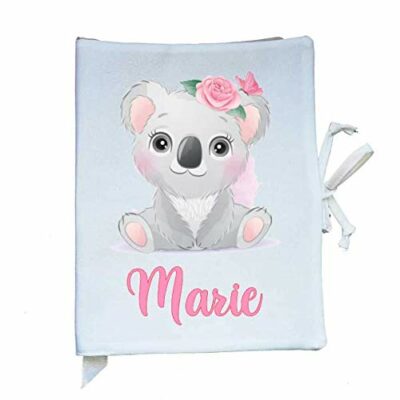 Protéger Carnet de Santé Personnalisé Koala Bébé Fille - Bébé Koala - Cadeau de Naissance Personnalisé