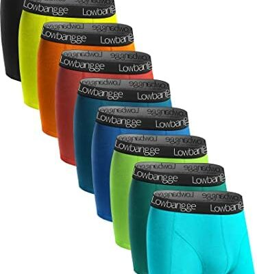 Boxer Briefs (Lot de 9) Sous-vêtements pour hommes Caleçons de sport Boxers en coton Shorts