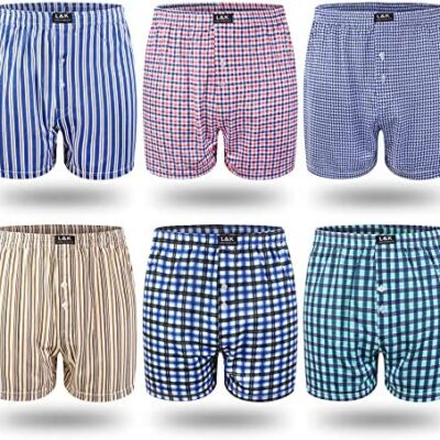 L&K 6/12 Pièces Boxer Homme Différentes Couleurs Disponibles 95% Coton 1403