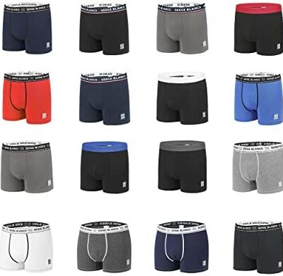 Serge Blanco Lot de 6 boxers surprises pour homme Random, caleçons en coton pour homme