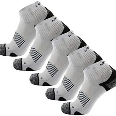 MeiKan Running Socks Lot de 5 paires de chaussettes de sport pour homme et femme