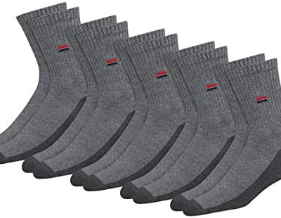 NAVYSPORT Chaussettes de sport rembourrées en coton pour homme (lot de 5), chaussettes de tennis unisexes pour homme et femme