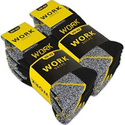 sockenkauf24 WORK Chaussettes de travail en coton pour homme (Lot de 10 ou 20)