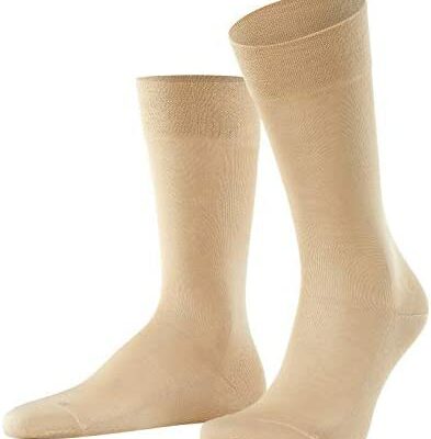 FALKE Chaussettes Homme Fil d'Ecosse Cordon d'Ecosse avec Bords Doux Pas de Compression Mollet Pas de Motif Gris Noir Plus de Couleurs 1 pour Malaga Sensible