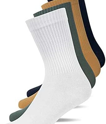 Snocks Chaussettes de sport pour hommes et femmes (paquet de 4) Tennis