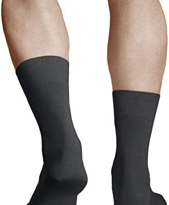 Vitsocks Chaussettes fines respirantes 100 % coton pour homme (3 paires) Couleur unie