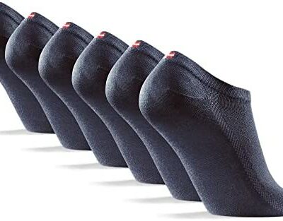 DANISH ENDURANCE Lot de 6 paires de chaussettes en fibre de bambou, super douces et respirantes, pour homme et femme