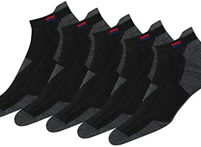 NAVYSPORT Chaussettes de Sport Homme et Femme - Lot de 5 Chaussettes Courtes Basses Coton Unisexe Confort Pads