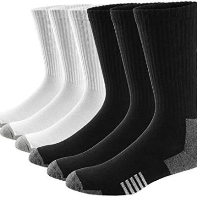 Ueither Lot de 6 paires de chaussettes confortables en coton respirant pour homme