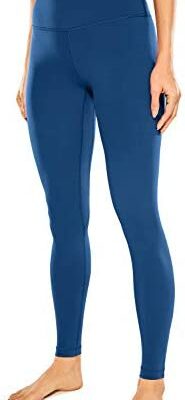 CRZ YOGA Legging de sport élastique pour femme Pantalon d'entraînement avec poche taille haute 63 cm