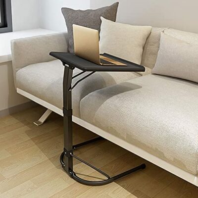 NICEME Table d'Appoint Pliable pour Ordinateur Portable, Hauteur et Inclinaison Réglables, Légère et Portable, Convient pour Lit, Canapé, Extérieur, Couleur : Noir, Dimensions : 43 x 43 cm