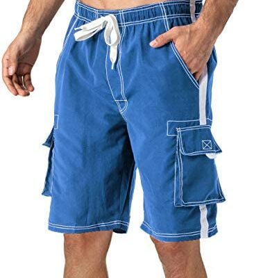 TACVASEN Short de bain pour homme Short de plage à séchage rapide Short de surf léger avec poches