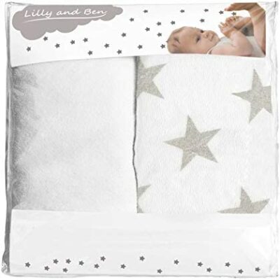 Housse de coussin de rechange Lilly and Ben® - Coton éponge - Bébé fille - 3 tailles - Ensemble de 2 - Épais et absorbant