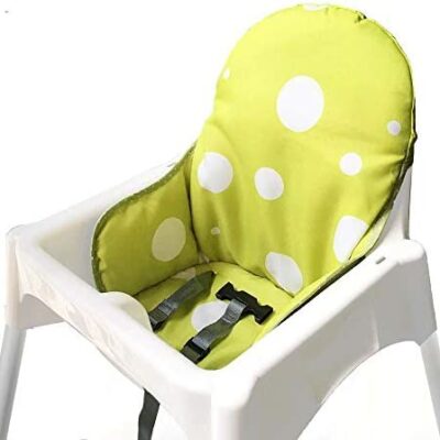 Housse de siège ZARPMA Coussin de siège compatible pour chaise haute pour bébé Antilop Chaise haute et ceinture exclues (jaune vert)