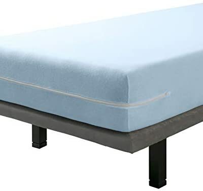 Savel - Matelas élastique remis à neuf, 100% coton éponge - Bleu, 140x190/200cm | Protège-matelas | Matelas | Couvre-matelas complet - Disponible en différentes tailles