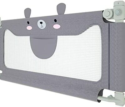 UISEBRT Garde-corps pour lit d'enfant 180 cm - antichute - réglable en hauteur - pour lit familial et lit bébé - gris