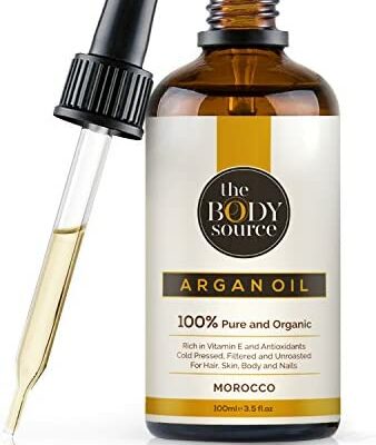 Huile d'Argan Pure (100ml) 100% Bio - Bio & Pressée à Froid - Huile Vierge du Maroc - Pour Corps, Visage, Cheveux & Ongles