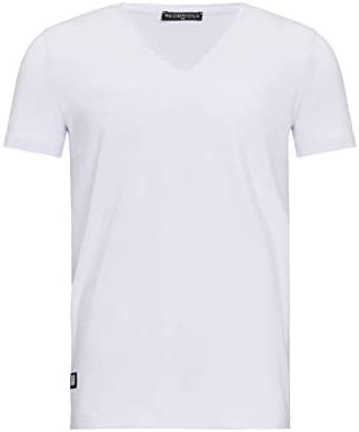 T-shirt Basique Homme Manches Courtes Col V Coton 1x