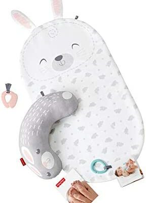 Fisher-Price My Well-being Box Infant avec Bunny Pad, Wake Pad, Guide de massage et jouet détachable, Dès la naissance, GJD32