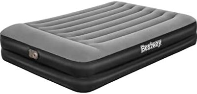 Bestway - Lit Queen Aeroluxe Air Matelas 2 Personnes, 203x152x46 cm, Pompe Électrique Intégrée, Noir