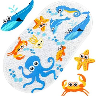 Baozun Cartoon Tapis de Bain Antidérapant Tapis de Bain avec Ventouse Tapis de Douche-70x40cm