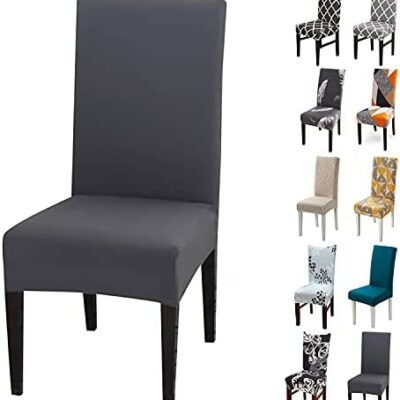 Housses de Chaise, Lot de 6 Housses de Chaise Modernes Lavables Amovibles Extensibles pour Restaurant Canapé Couverture Décoration Bouquet Mariage, Hôtel, Restaurant